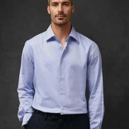 Rare Rabbit Blue Regular Fit Solid Shirt-image-37