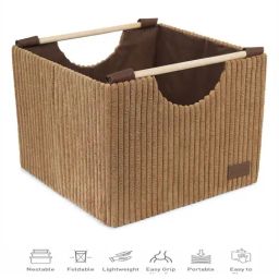 Obsessions Camel Small Foldable Laundry & Multi Storage Basket image 3