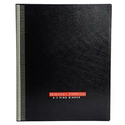 Worldone B4 Size Black 1.2 mm Thick PP Sheet Designer's Portfolio 4D Ring Binder, RB418-picture-35