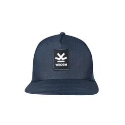 WROGN Unisex Navy Blue Embroidered Snapback Cap-image-3