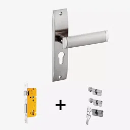 Dorset Dave ML DAV 254 mm(10 Inch) SC Finish Combo Lock Sets with Coin and Knob Cylinder (70 mm) image 1