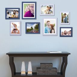 Art Street Blue & Grey Solid Set of 8 Wall Photo Frames-29