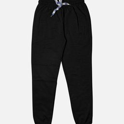 TINY HUG Boys Black Solid Slim-Fit Joggers-69