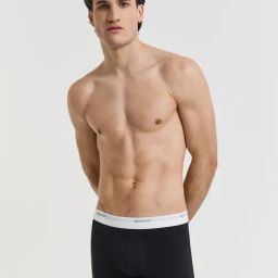 GANT Black / White Regular Fit Solid Trunks-picture-35