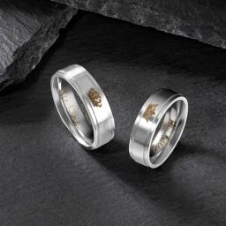 Peora Black Her King His Queen Crown Matte Finish Matching Couple Rings-16
