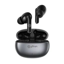 PTron Bassbuds Eon Truly Wireless in Ear Earbuds with Mic, BT 5.3, 30 Hours Playtime (Grey & Black)-34