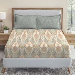 Mytrident Soft Comfort King Size Fittedsheet 210 TC with 2 Pillow Covers --image-62