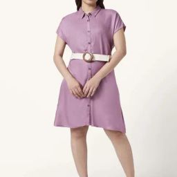 Honey by Pantaloons Mauve Shirt Dress-picture-6