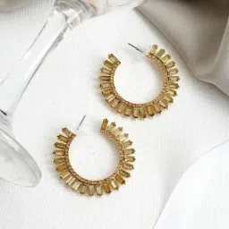 Joker & Witch Golden The Party Edit Dafina Spike Hoop Earrings-image-64