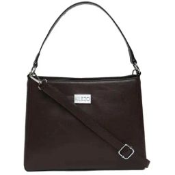 KLEIO Brown Solid Medium Hobo Handbag-10
