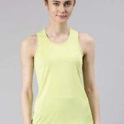 Enamor Yellow Slim Fit Tank Top-image-77