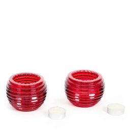 Home4U Noor Crystal Red Glass Votive-28