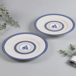 India Circus By Krshna Mehta Multi Bone China Printed Dinner Plates-7