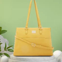 Caprese Faux Leather Yellow Women Stachel Handbag-image-41
