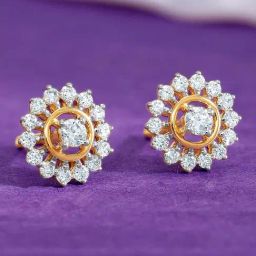 GIVA Lab Grown Diamond 14k (585) Gold Earrings for Women-picture-15