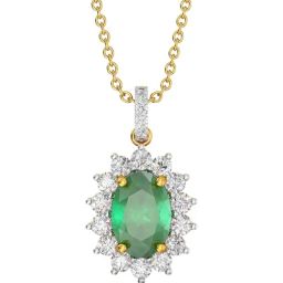 Joyalukkas 18k (750) Purity Yellow Gold Emerald Radiance Diamond Pendant-image-75