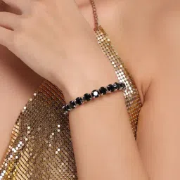 Zaveri Pearls Black Dazzling Artificial Stones Contemporary Kada-ZPFK16713-image-57