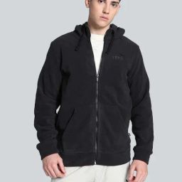 Puma Black Regular Fit Hooded Jacket-image-133