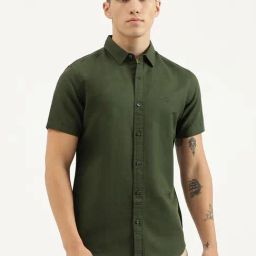 United Colors of Benetton Green Slim Fit Shirt-image-70