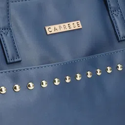 Caprese Solid Regular Structured Shoulder Bag With Studded Detail image 4