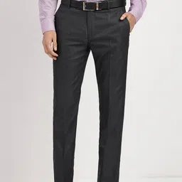 Arrow Men Autoflex Twill Textured Formal Trousers-picture-31