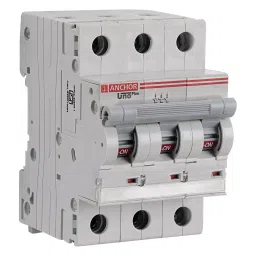 Anchor UNO Plus 63 A Three Pole C Curve Miniature Circuit Breaker (MCB), 98856 image 1