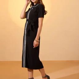 Globus Black Regular Fit Dress-image-100