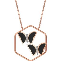 Joyalukkas 18k (750) Purity Rose Gold Darkwing Butterfly Diamond Pendant-image-58