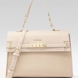 Van Heusen Brand Logo Embossed Structured Satchel-8