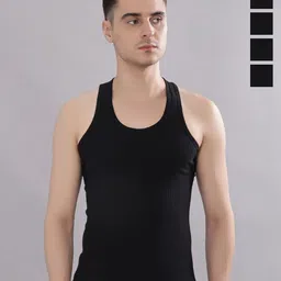 Dollar Bigboss Pack of 5 Cotton Innerwear Vests-image-13