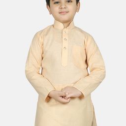 SG YUVRAJ Boys Yellow Solid Straight Kurta-picture-35