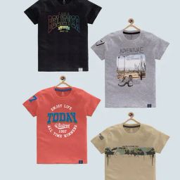 Codez Kids Multicolor Printed T-Shirt (Pack Of 4)-image-33