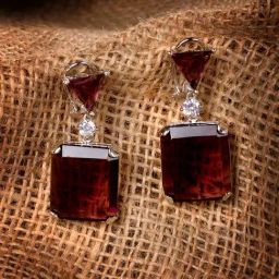 Saraf RS Jewellery Silver Faux Glass Studded Statement Earrings-image-98