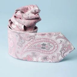 Van Heusen Pink Microfiber Embroidered Tie-picture-21