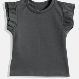 Eteenz Kids Girls Flutter Sleeve Ribbed Top-11