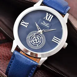 LOUIS DEVIN Men Embellished Dial & Leather Straps Analogue Watch LD-GR079-BLU-image-48