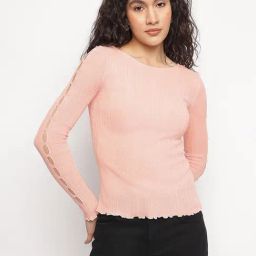 Guess Pink Carole Shiny Yarn Sweater-24