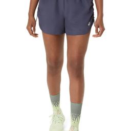 ASICS Womens Monument Blue Nagino Run Adjustable 4In Shorts-picture-2