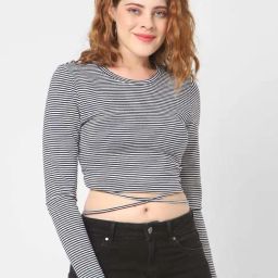 VASTRADO Navy & White Striped Top-picture-31
