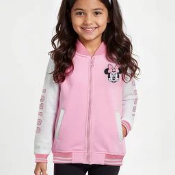The Souled Store Girls Pink Cotton Embroidery Jacket-picture-8