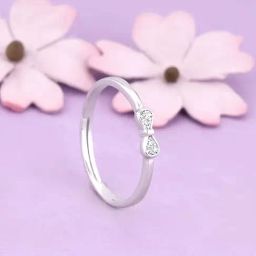 GIVA 925 Sterling Silver Zircon Bow Beauty Ring Adjustable For Women-image-46