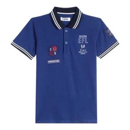 Cantabil Kids Royal Blue Printed Polo T-Shirt-picture-35