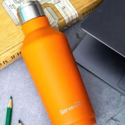 Servewell Sunset Orange Steel Alaska Single Wall Water Bottle (0.675 L)-image-81