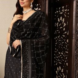 House of Pataudi Floral Printed Regular Jashn Kurta with Trousers & With Dupatta-23
