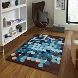 Presto Brown & Blue Wool Hand Tufted Carpet-image-91
