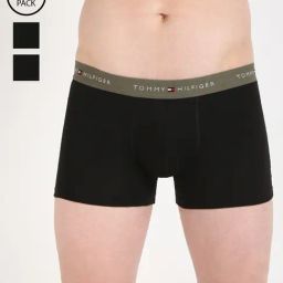 Tommy Hilfiger Multicolor Cotton Slim Fit Trunks - Pack Of 3-image-69