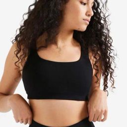 DOMYOS By Decathlon Black Plain Sports Bra-image-40