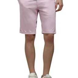 Louis Philippe Purple Cotton Slim Fit Shorts-picture-40