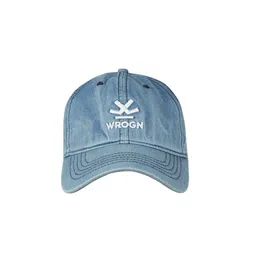 WROGN Unisex Blue Embroidered Denim Baseball Cap-31