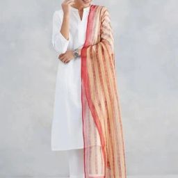 Fabindia Red Printed Dupatta-picture-30